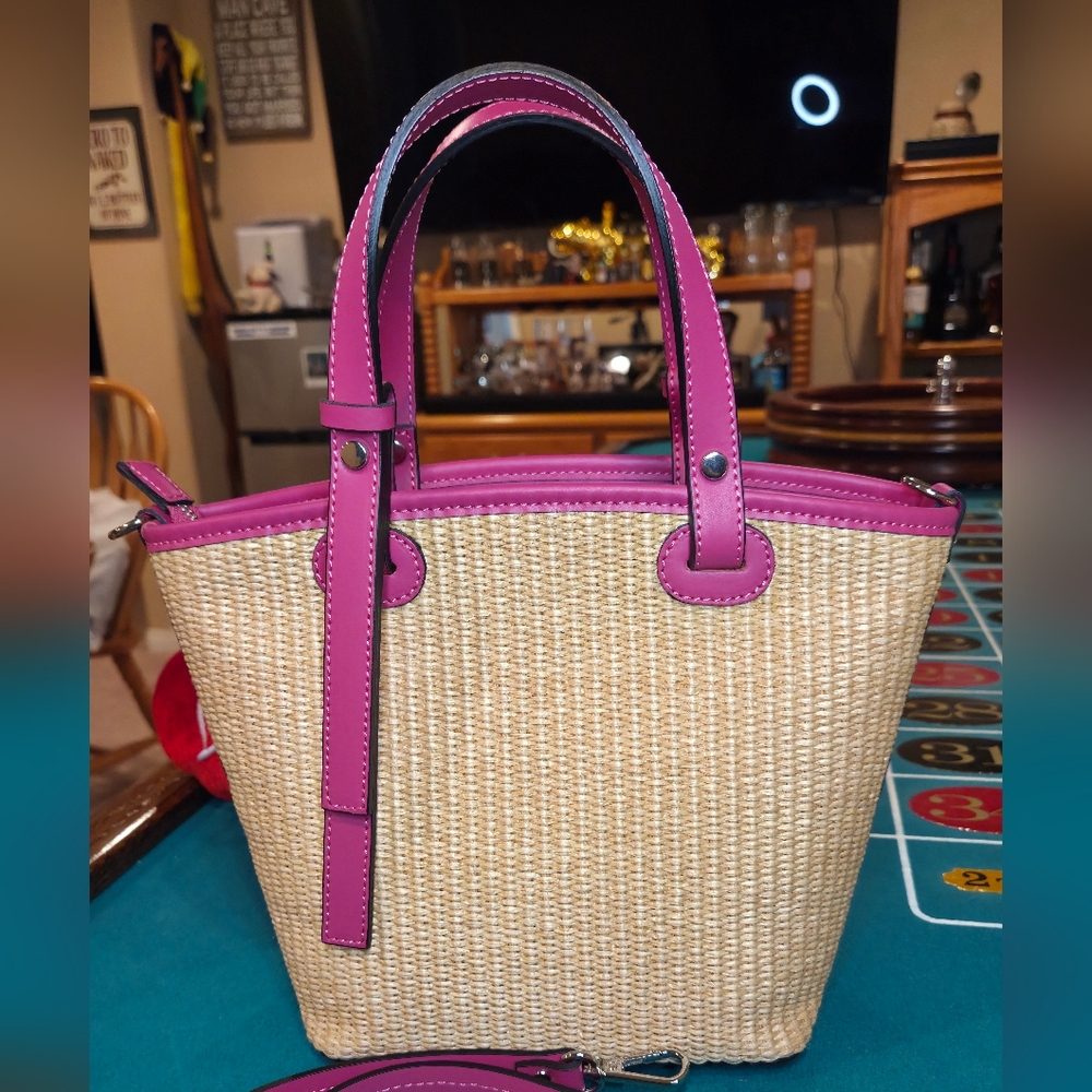 Vera Pelle Raffia Tote Bag